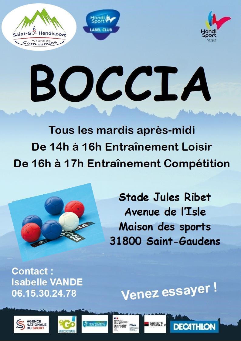 Saint-Go Handisport - Séances de Boccia