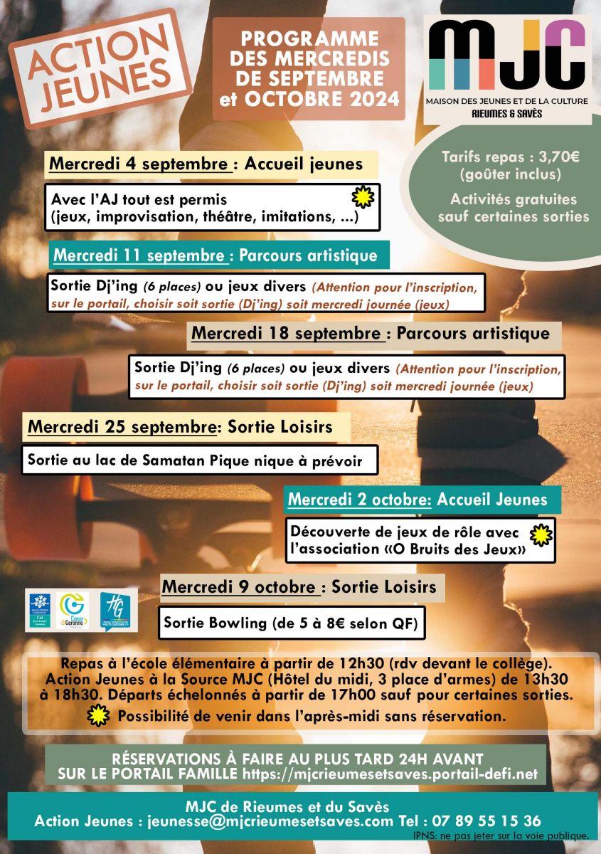 PROGRAMME DES MERCREDIS DE SEPTEMBRE ET OCTOBR ...