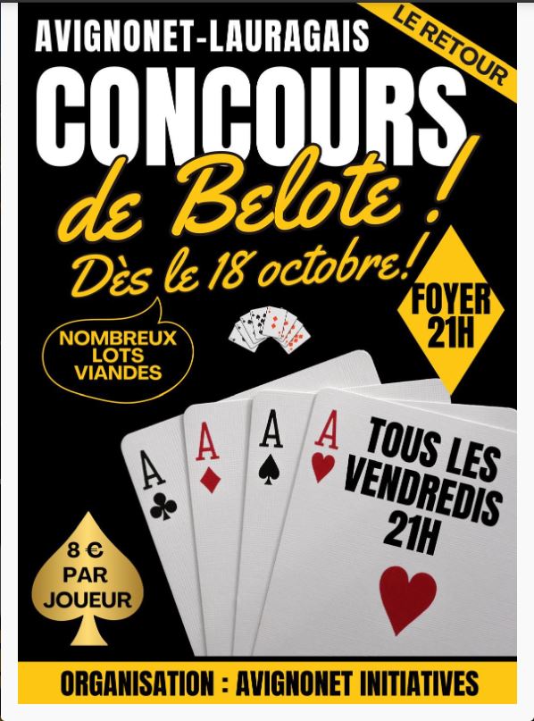 CONCOURS DE BELOTE!