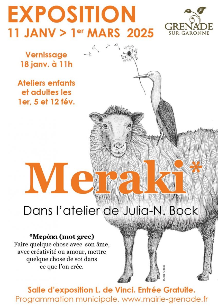 EXPOSITION "MERAKI, DANS L'ATELIER DE JULIA-N. ...