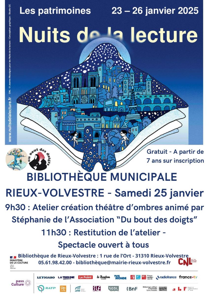 NUIT DE LA LECTURE : ATELIER CRÉATION THÉÂTRE  ...